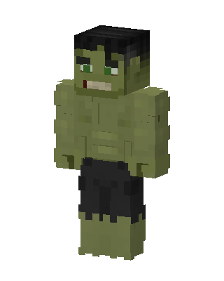 Green Hero Boy skin, 3D preview