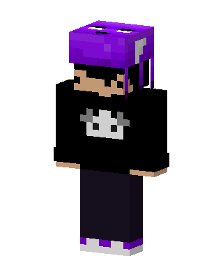 Purple Helmet Hoodie Minecraft e-boy skin