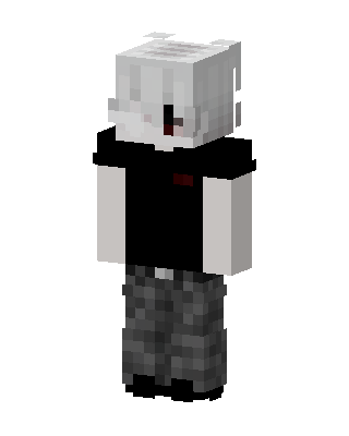 Gray Emo Boy skin, 3D preview