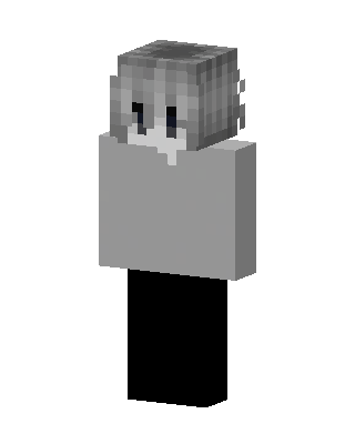 Gray Hoodie Kid skin, 3D preview