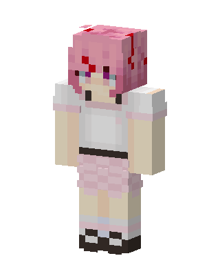 Pink Bow Girl skin, 3D preview