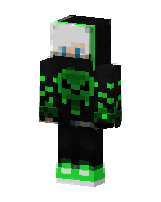 Toxic Creeper Hoodie skin, 3D preview