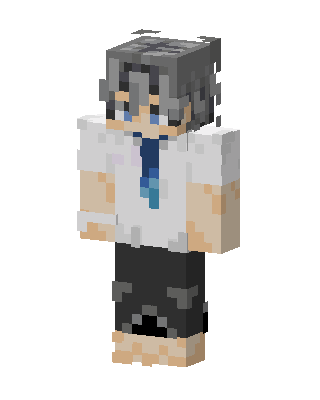 White Student Boy skin, 3D preview
