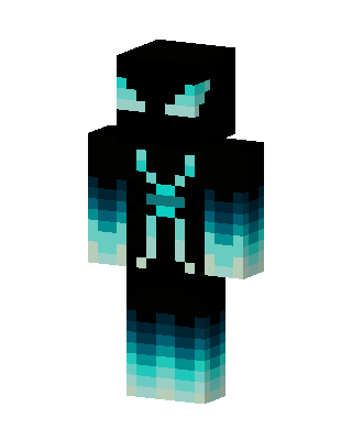 Cyan Flame Spider skin, 3D preview