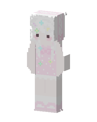 Pastel Bunny Girl skin, 3D preview