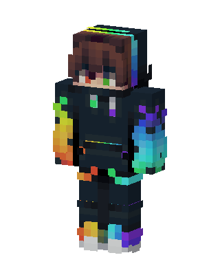 Rainbow Techwear skin, 3D preview