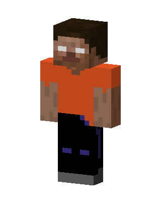 Orange Mob Boy skin, 3D preview