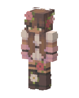 Brown Cutie Girl Minecraft pastel skin