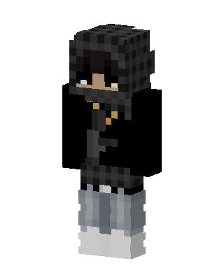 Black Ninja Boy skin, 3D preview