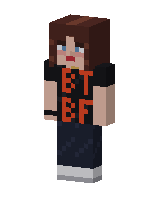 Black Player Girl skin, 3D preview