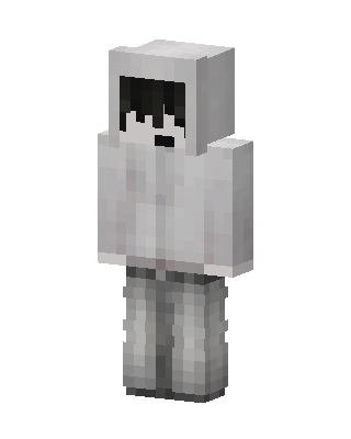 Gray Hoodie skin, 3D preview