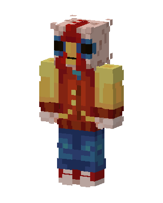 Red Player Boy skin, 3D preview