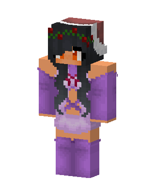 Christmas Fox Girl skin, 3D preview