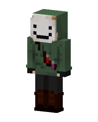 Green Masked Villain Boy skin, 3D preview