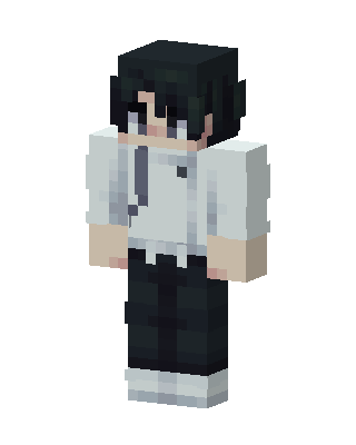 Dark Hair Hoodie skin, 3D preview
