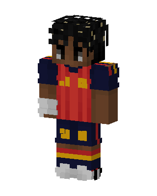 Red Kit Footballer skin, 3D preview
