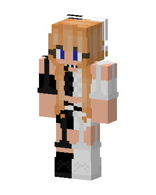 Monochrome Maid skin, 3D preview