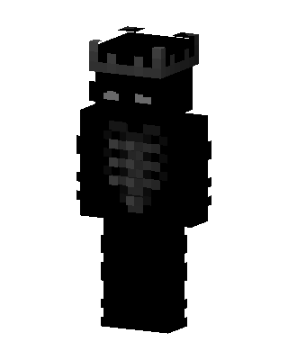 Crowned Ender Skeleton skin, 3D preview