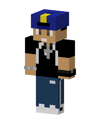 Black Player Boy skin, 3D preview