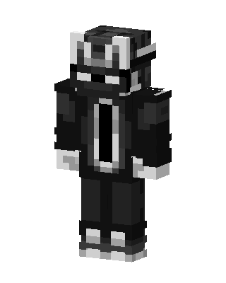 Monochrome Cat Minecraft skin