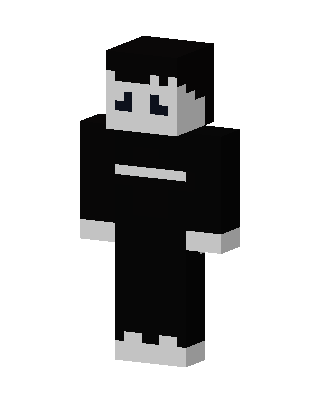 Inky Cartoon Boy skin, 3D preview