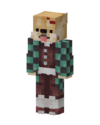 Tanjiro Dog skin, 3D preview