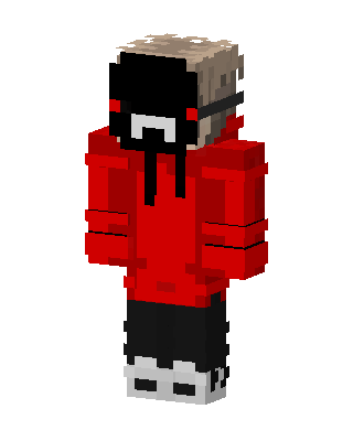 Red Hoodie Boy skin, 3D preview