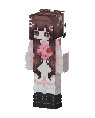 White Anime Girl skin, 3D preview