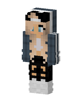 Hoodie Girl skin, 3D preview