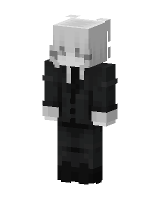 Black Goth Boy skin, 3D preview