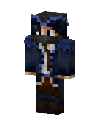 Navy Pirate Captain skin, 3D preview