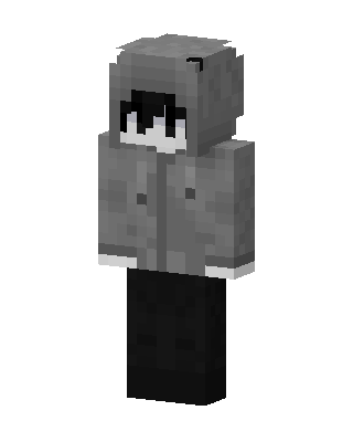 Gray Hoodie Boy skin, 3D preview