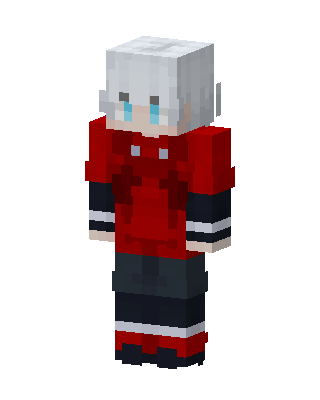 Red Hoodie Boy skin, 3D preview