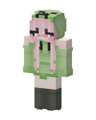 Green Anime Girl Minecraft skin