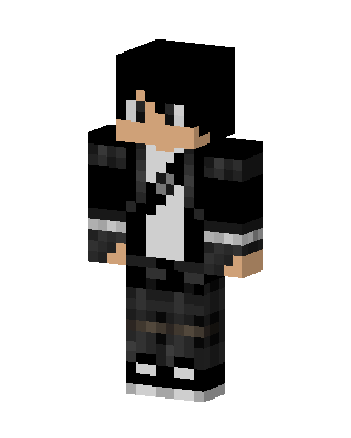 Dark Hoodie Boy skin, 3D preview