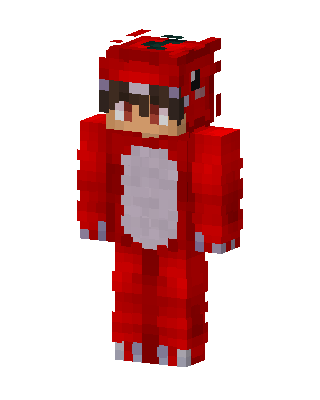 Red Dino Onesie Minecraft skin