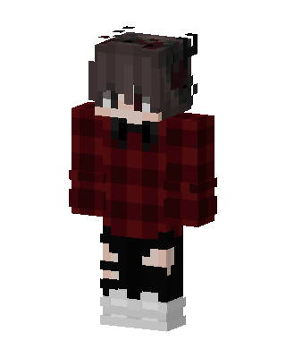 Red Flannel Boy skin, 3D preview