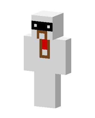 White Masked Suit Boy skin, 3D preview