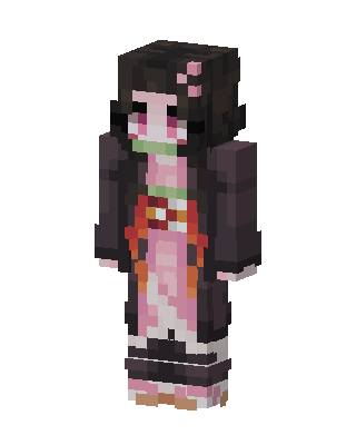 Black Anime Girl skin, 3D preview