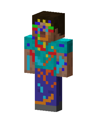 Paint Splatter Steve Minecraft skin