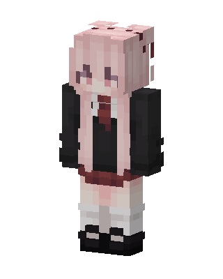 Pink Uniform Girl skin, 3D preview