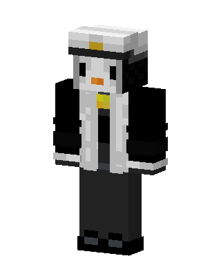Captain Penguin skin, 3D preview