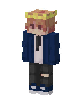 Crowned Hoodie Boy skin, 3D preview