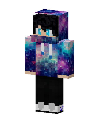Galaxy Hoodie Boy skin, 3D preview