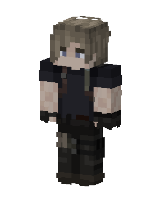 Black Fighter Boy skin, 3D preview