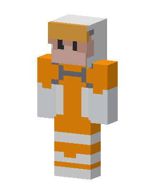 Orange Worker skin, 3D preview