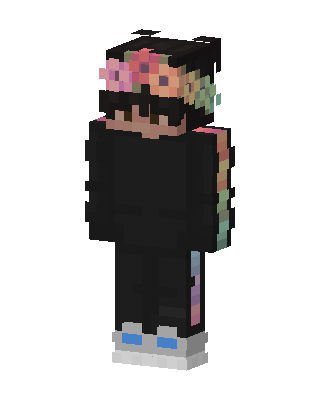 Black E-Girl skin, 3D preview