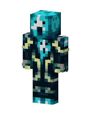 Teal Hero skin, 3D preview