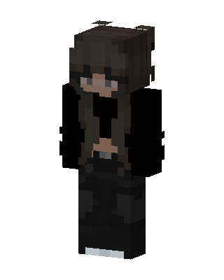 Dark Cropped Hoodie skin, 3D preview