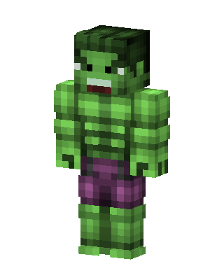 Hulk skin, 3D preview